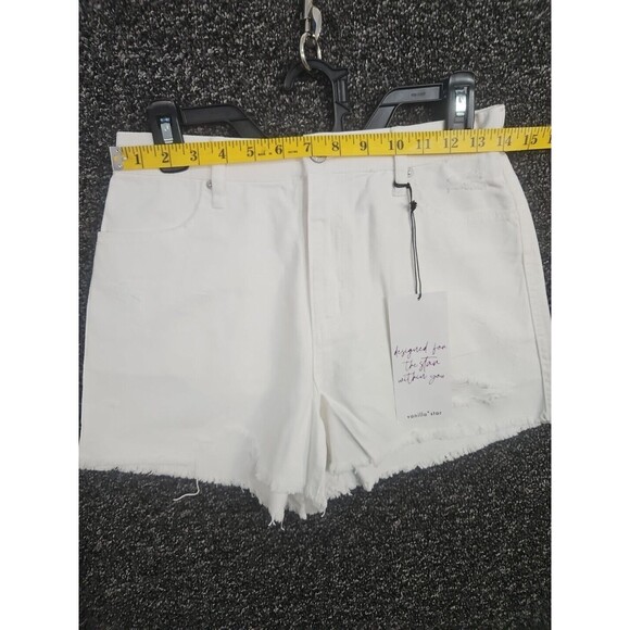 Vanilla Star Girls Women's White Denim Shorts sixe 5/27 NWT - Picture 5 of 9